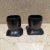 For your consideration, a pair coffee mugs. Sculptural pottery earthenware art. Signed by artist 1983 Melching Black...