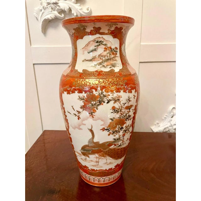 Victorian Japanese Kutani Porcelain Vases, Set of 2 For Sale - Image 12 of 15