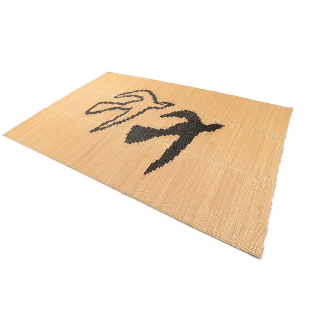 Asfour Bird Fiber Art Rug – Handwoven Tunisian Wall Art, Indoor Outdoor For Sale - Image 9 of 12