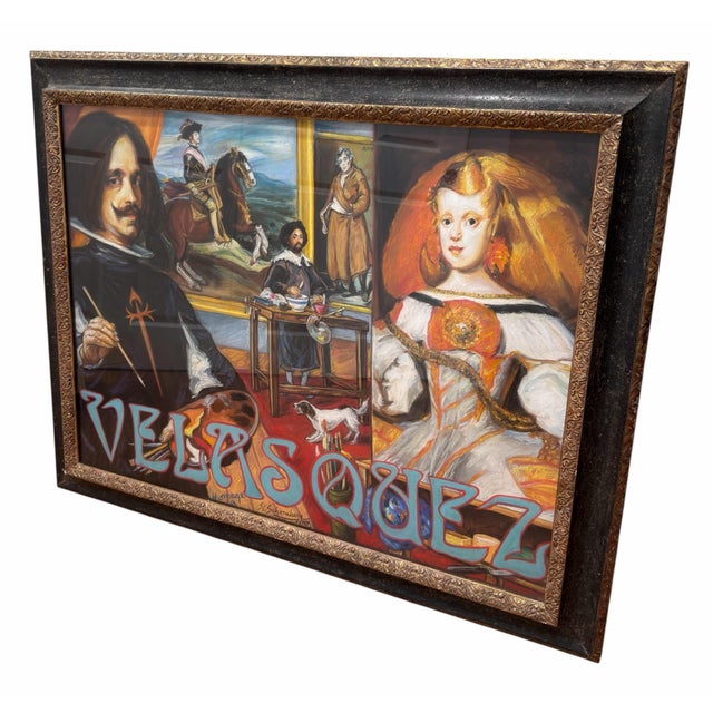 Contemporary Original Schoneberg Pastel Painting in Custom Jerry Solomon Giltwood Frame For Sale - Image 3 of 5