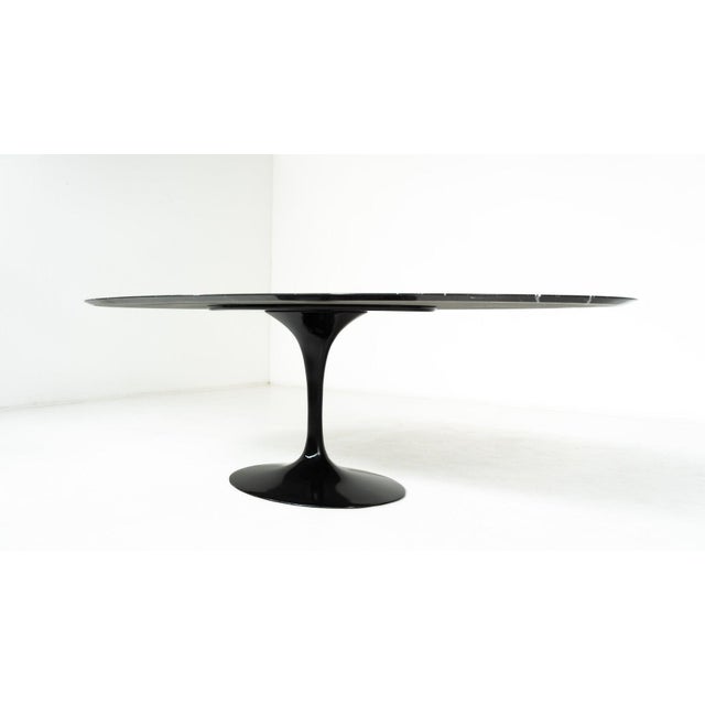 Black Black Marble Tulip Dining Table by Eero Saarinen for Knoll, 1960s For Sale - Image 8 of 11