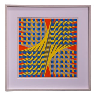 Jan Van Den Abbeel, Projekt Y Geometric Composition, 1975, Gouache on Paper For Sale