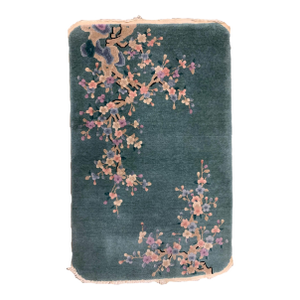 1920s, Handmade Antique Art Deco Chinese Rug 3.1' X 4.10'