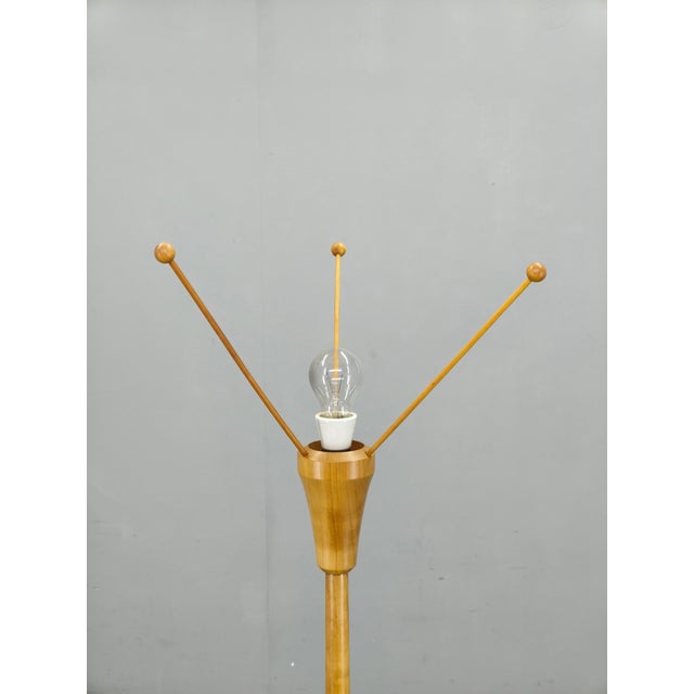 Rattan Floor Lamp by Jan Kalous for Uluv, Former Czechoslovakia, 1960s For Sale - Image 8 of 14