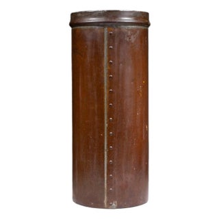 Vintage Riveted Steel Shipping Drum/Umbrella Stand c.1910-1940 For Sale