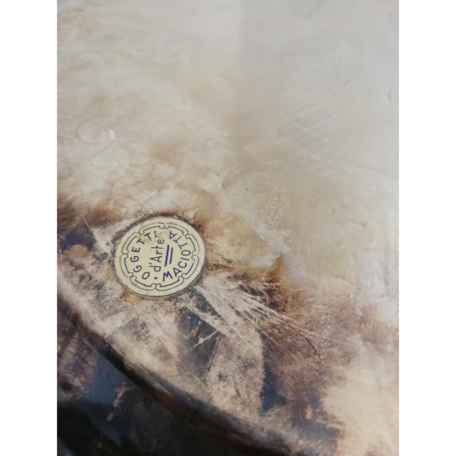 Silver Vintage Fleuron Tray with Zodiac Signs, France, 1970s For Sale - Image 8 of 9