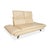Modern Cream Leather Velluti Two-Seater Sofa with Manual Function from Koinor For Sale - Image 3 of 14