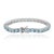 Contemporary Early 21st Century 20 CTTW Blue Topaz Tennis Bracelet in 925 Sterling Silver 7 Inch For Sale - Image 3 of 13
