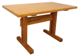 Rectangular Dining Table in Pine by Charlotte Perriand for Les Arcs, 1960s-1970s
