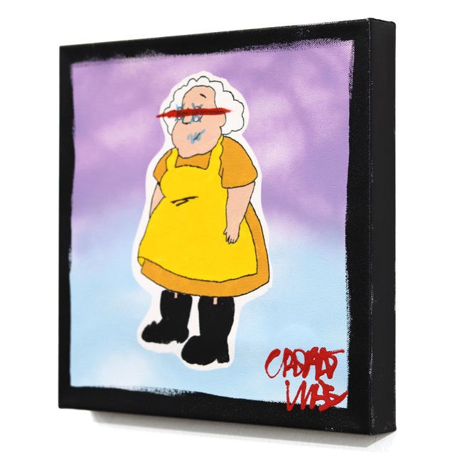 Gma - Pop Art Cartoon Inspired Character Painting on Canvas Original Artwork by Randy Morales For Sale In Los Angeles - Image 6 of 9