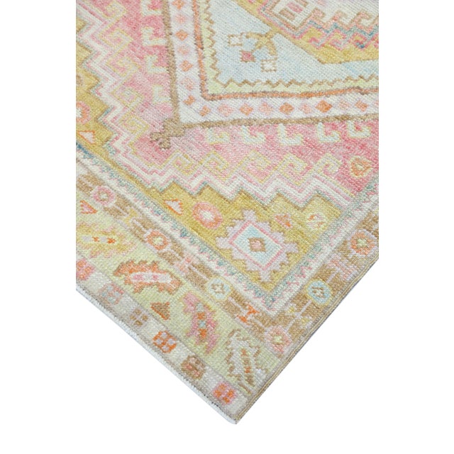 Modern Turkish Oushak Rug 3' x 8'6" For Sale In Houston - Image 6 of 9