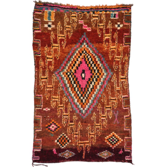 Vintage Berber Moroccan Boujad Rug - 05'08 X 09'01 For Sale In Dallas - Image 6 of 6