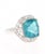 10.08 Carat Cushion Cut Apatite Diamond White Gold Cocktail Ring! This ring has a large and gorgeous 8.52 carat Apatite in...