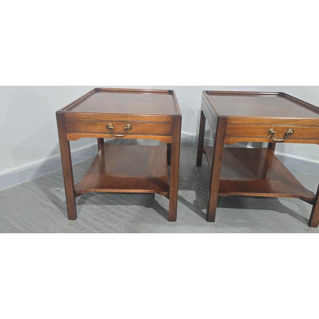 Vintage Mahogany Side Tables, 1920, Set of 2 For Sale - Image 4 of 15