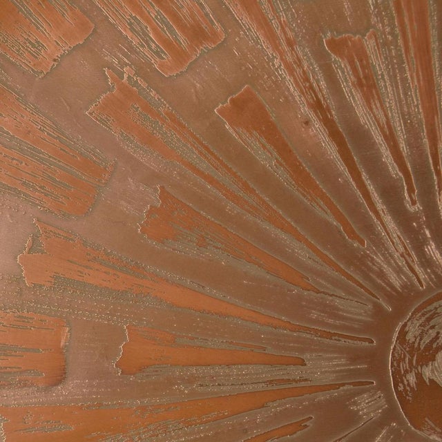 1960s Large Etched Copper Wall Plate from Valentien, 1960s For Sale - Image 5 of 12
