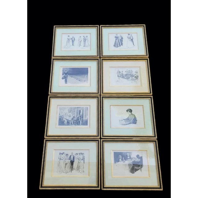 An incredible rare set of 8 framed "Gibson Girls" Lithographs by Charles Dana Gibson for the "Breakers Hotel Palm beach"...