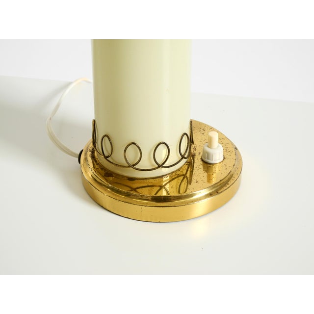 Brass Table Lamp with Opal Glass Shade, 1950s For Sale - Image 12 of 18
