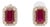 Natural Ruby 1.96cts & Diamond 0.30cts Earring in 18k Yellow Gold For Sale