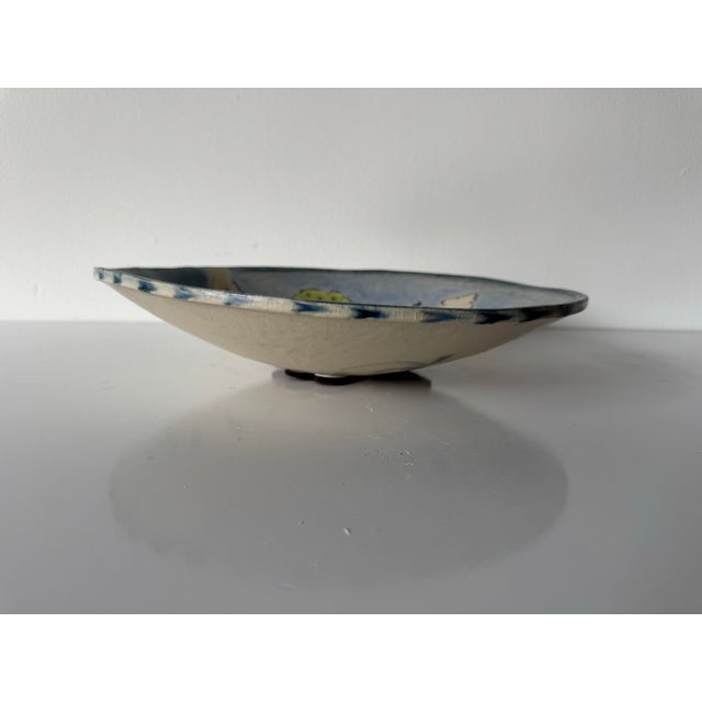 1970’s Vintage Ketsiland Handmade & Hand-Painted Art Ceramic Bowl For Sale - Image 12 of 12