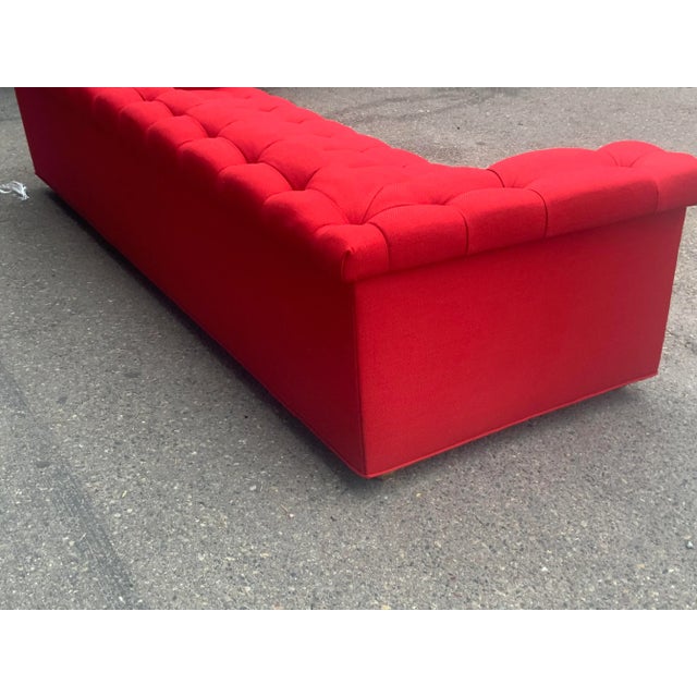 Red Dunbar Party Sofa by Edward Wormley For Sale - Image 8 of 12