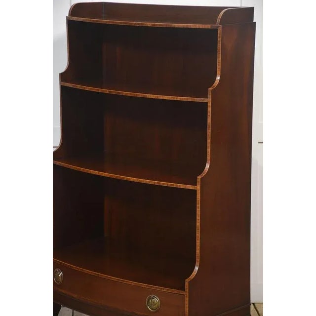 Mahogany Inlaid Open Bookcases, 1890s, Set of 2 For Sale - Image 11 of 18