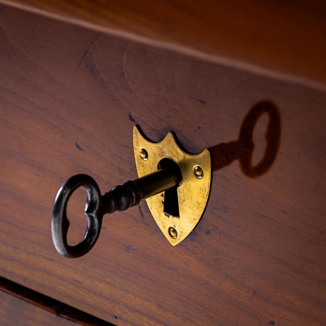 Wood Empire Chest of Drawers with Columns, France, Early 19th Century For Sale - Image 7 of 13