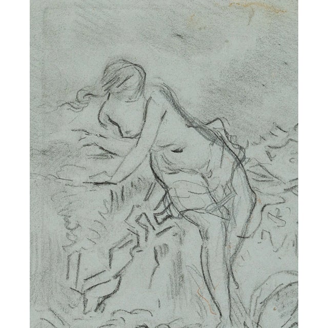 C. Jacque, Awakening Venus, Female Nude, 19th-Century, Pencil For Sale - Image 3 of 5