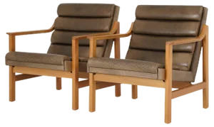 Set of Mid-Century Swedish Lounge Chairs Attributed to Karl-Alik Ekselius for Joc Vetlanda, 1968