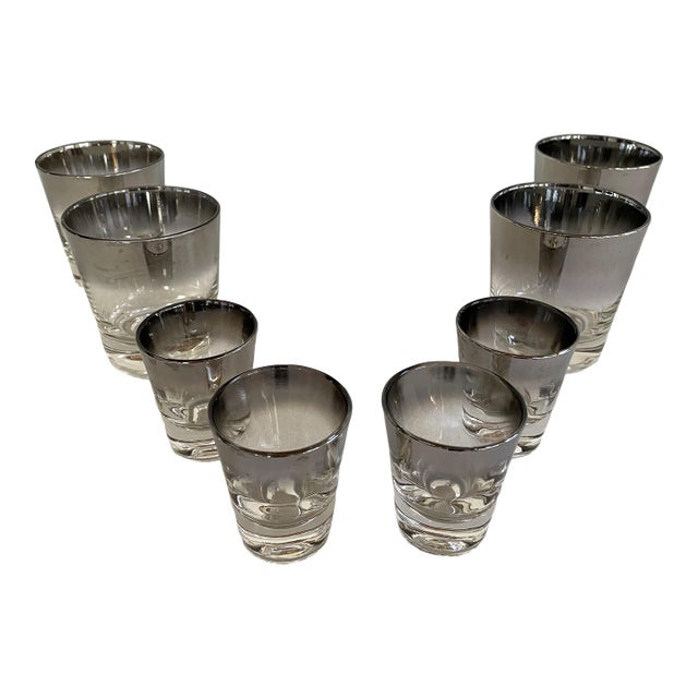 Dorothy Thorpe Style Cocktail Glass Set- 8 Pieces For Sale