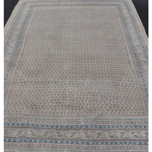 Minimalist Design Vintage Persian Tabriz Rug with All-Over Small Scale Design. Keivan Woven Arts / rug MSE-1553, country...