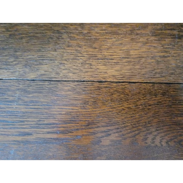 Antique Quarter-Sawn Tiger Oak Tall Chest / Highboy, C. 1905–1915, Five Drawer Dresser For Sale - Image 9 of 9