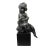 Spelter Sitting Girl on Pedestal Sculpture 9"h X 3"w X 3"d For Sale