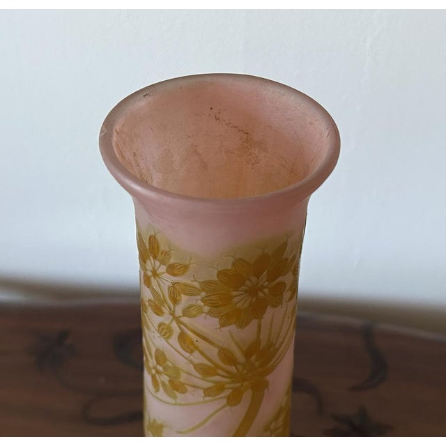 Vintage Art Nouveau Glass Vase from Emile Gallé, 1890s For Sale - Image 11 of 18