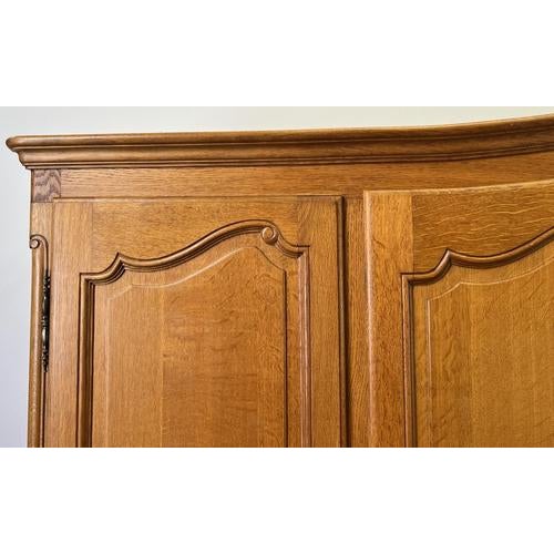 Vintage French Wardrobe in Oak For Sale - Image 3 of 10