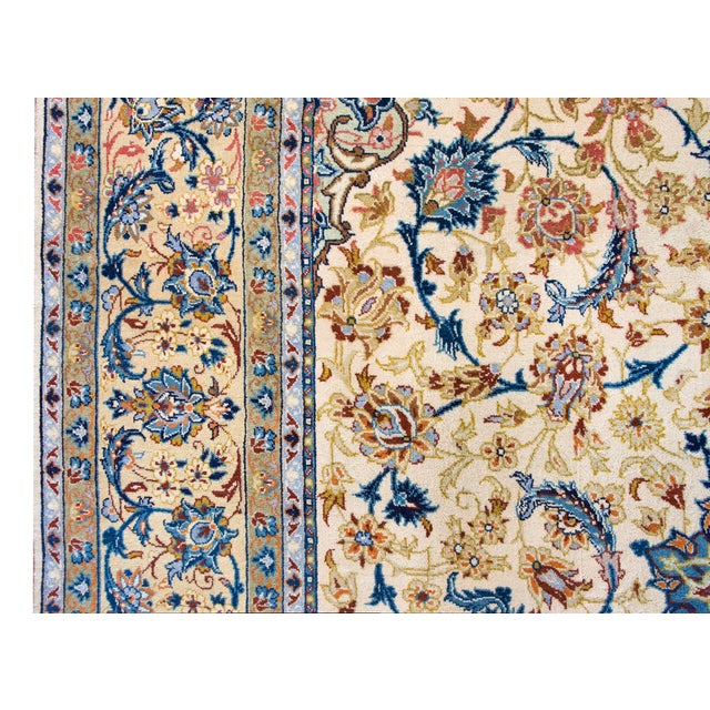 Mid 20th Century Mid 20th Century Persian Kashan Rug For Sale - Image 5 of 16