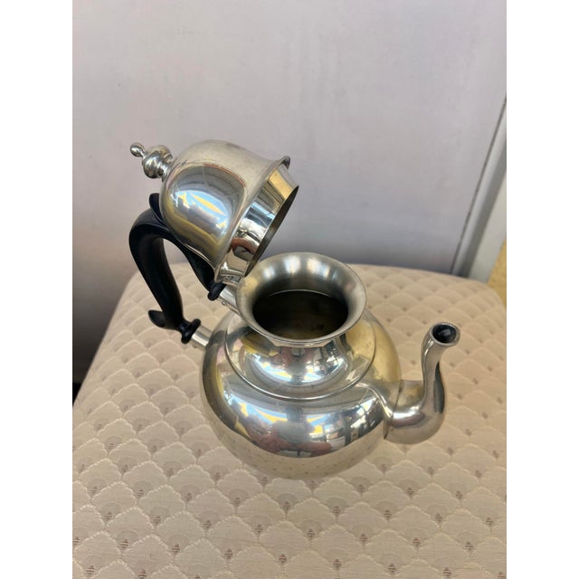 1980s 1980's Polished Pewter Tea Pot by Kirk Stieff For Sale - Image 5 of 5