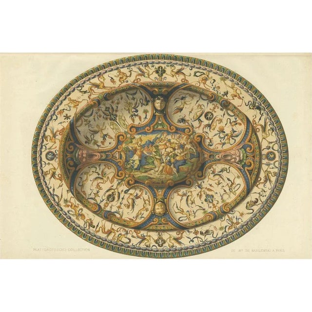 Mid 19th Century Delange, A Plate of Mr. De Basilewski, 1869, Print For Sale - Image 5 of 5