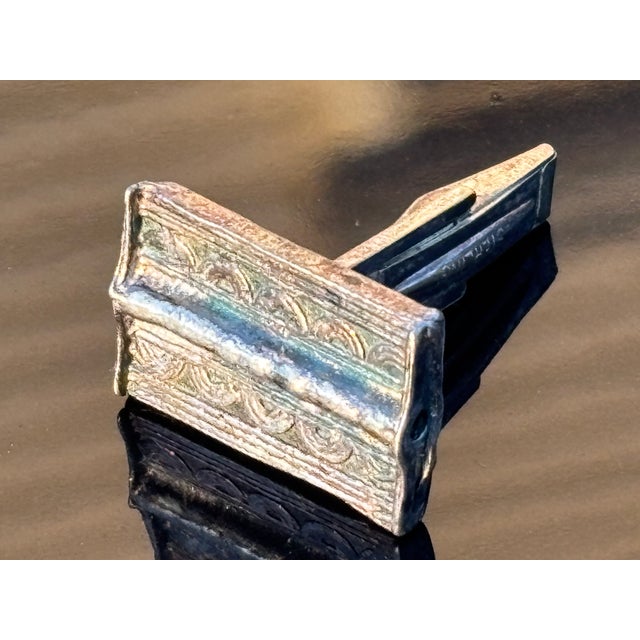 Early 20th Century Early 20th Century Sterling Silver Cufflinks - Ancient Doors, A Pair For Sale - Image 5 of 8