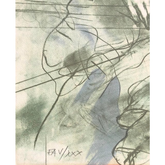 Claude Weisbuch (1927 - 2014) "Le Melomane. (The Melody)" sometimes referred to as "The Music Lover" lithograph of...