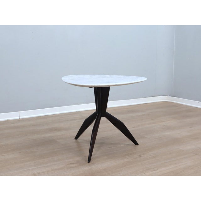 Mid-Century Tripod Coffee Table with Marble Top, 1950s For Sale - Image 13 of 13