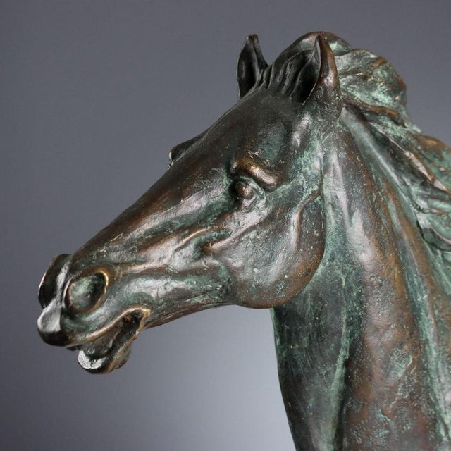 Bronze Horse Head by Anna Blasi For Sale - Image 3 of 10