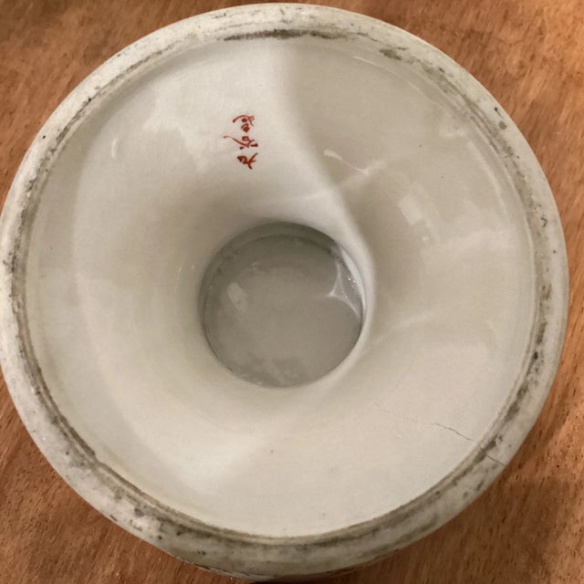 Antique Japanese Ko- Kutani Porcelain Serving Bowl Floral and Sado For Sale - Image 11 of 13