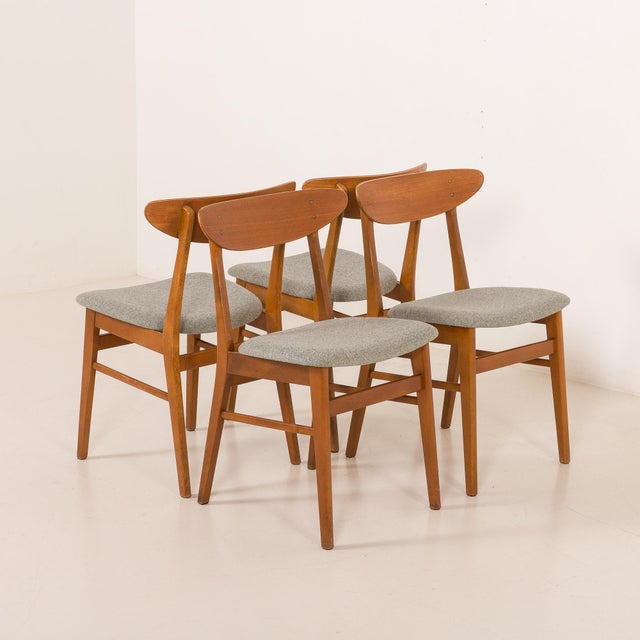 Mid-Century Modern Teak and Wool Chairs from Farstrup Møbler, 1960s, Set of 4 For Sale - Image 3 of 18