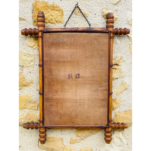 French Faux Bamboo and Turned Wood Mirror, 1900s For Sale - Image 13 of 18