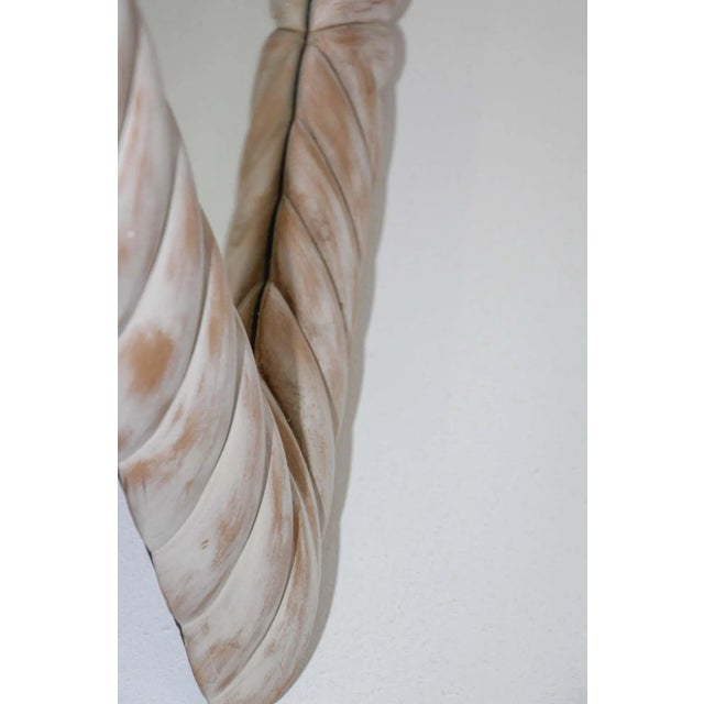 1970s White Washed Out Wood Arched French Wall Mirror For Sale - Image 5 of 13