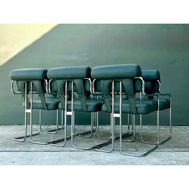 Mid-Century Modern Vintage Italian Guido Faleschini “Tucaroma”:Dining Chairs - Set of 6 For Sale - Image 3 of 12