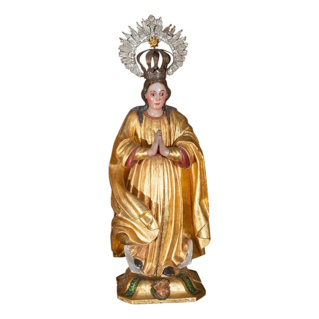 17th Century Spanish American Immaculate Conception Sculpture For Sale