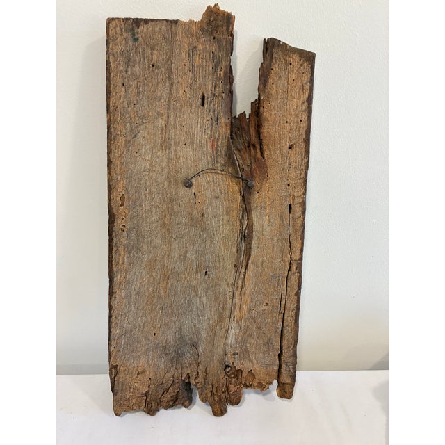Brown Original Folk Art Lantern Painting on Reclaimed Wood Rustic Primitive Wall Sculpture For Sale - Image 8 of 10