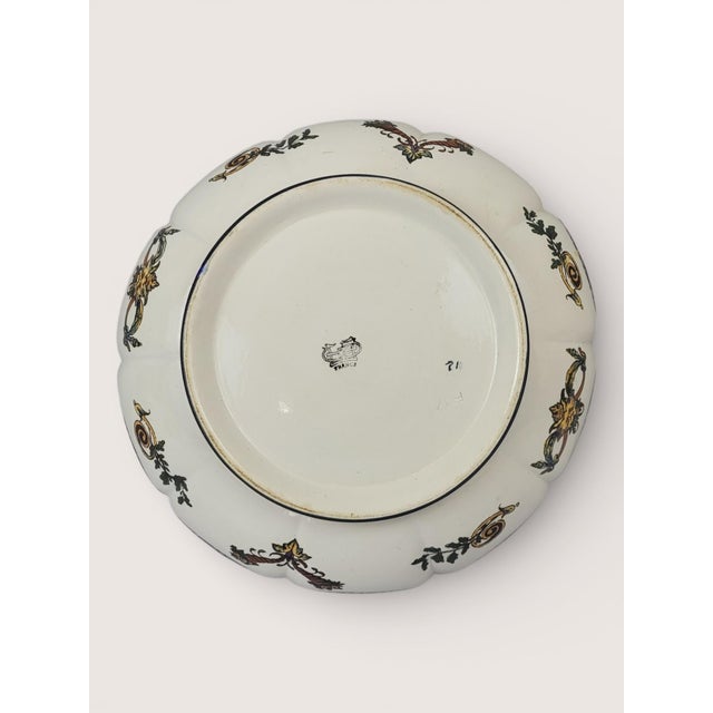 Gold Earthenware Melon Dish from Gien, 1890s For Sale - Image 8 of 11