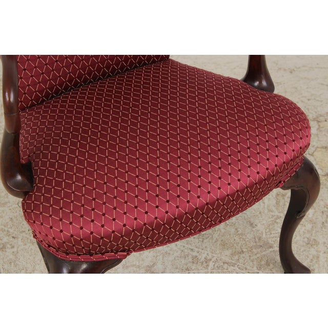 Pair of Antique Mahogany Open Arm Chairs For Sale - Image 10 of 16